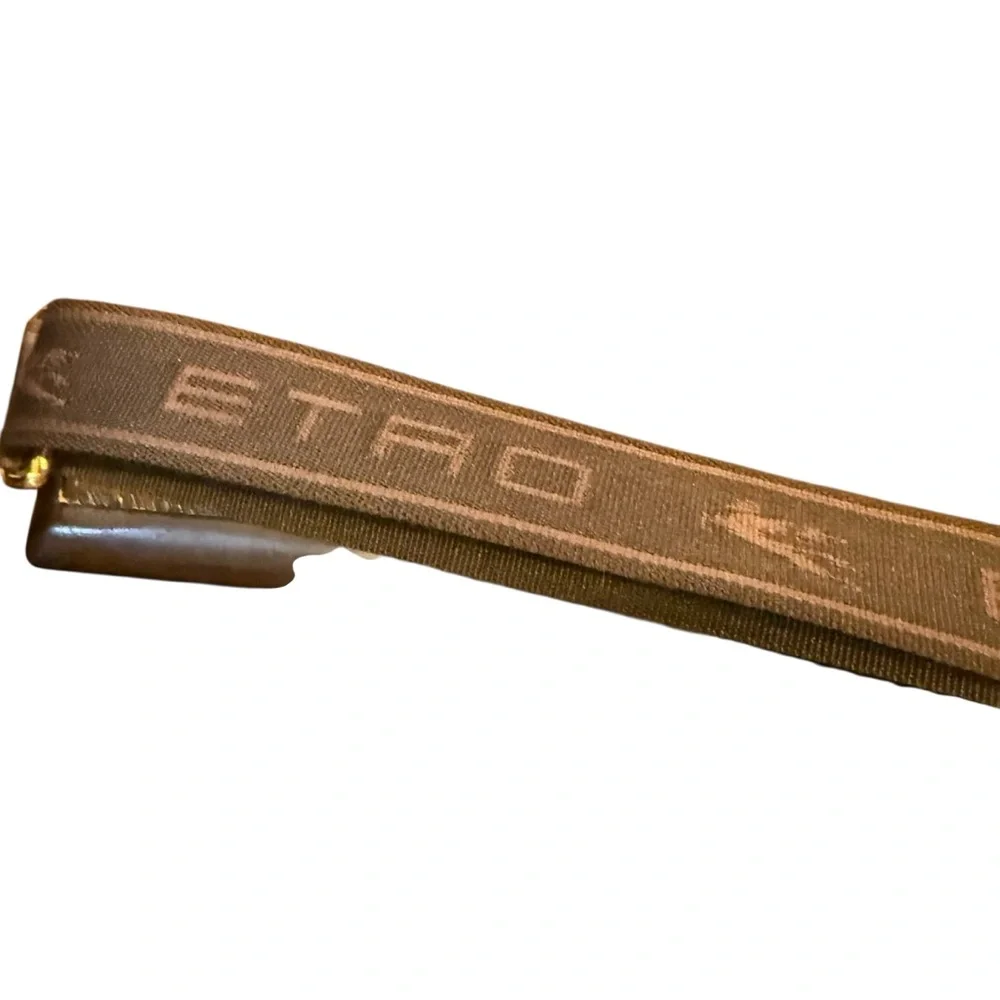 Etro Multicolor Paisley Bag Gold Hardware Leather Trim Canvas Strap